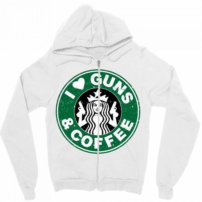 i love guns and coffee hoodie